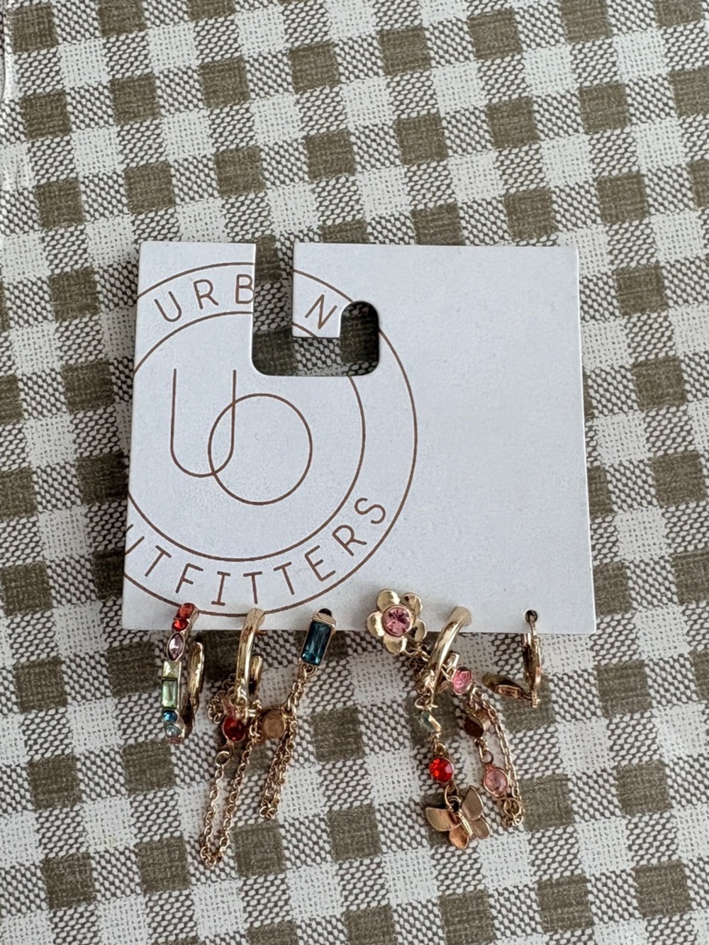Urban Outfitters Jolie Post And Hoop Mismatch Earring Set